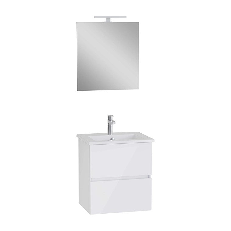 Vitra Mia Plus S Mobilje 60cm White + lavaman dhe pasqyre