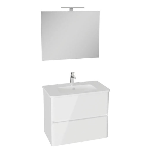 Vitra Mia Plus R Mobilje 80cm White + lavaman dhe pasqyre