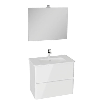 Vitra Mia Plus R Mobilje 80cm White + lavaman dhe pasqyre