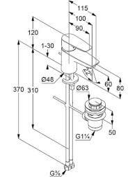 Grup Lavamani Pure&Solid KLUDI KLPS-343850575