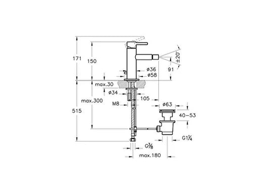 Grup Bideje Vitra Origin Rrethor Chrome