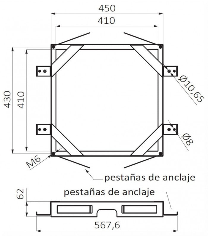 GRB Kokë Dushi Kat.Chr 50x50cm + Mek Mont GRBKD-059170